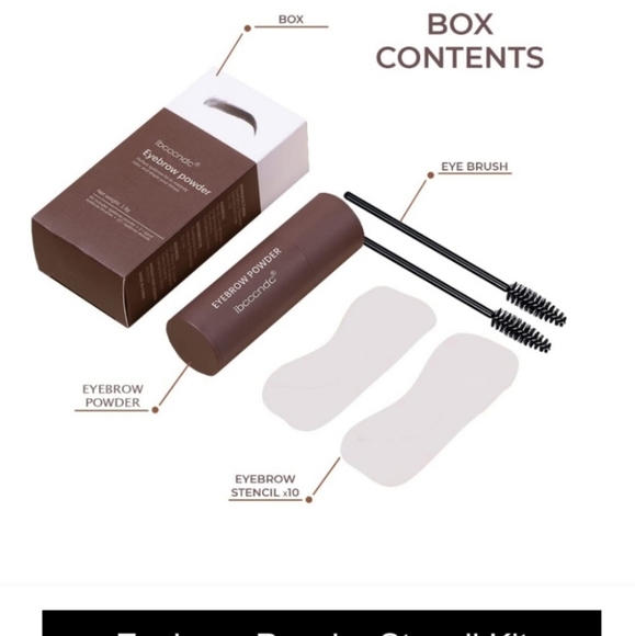 Never opened Tiktok Viral eyebrow stamp powder dark brown - Picture 3 of 8
